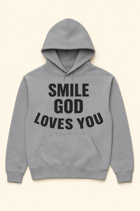 Smile God Loves You Christian Apparel - Pull Over Hoodies
