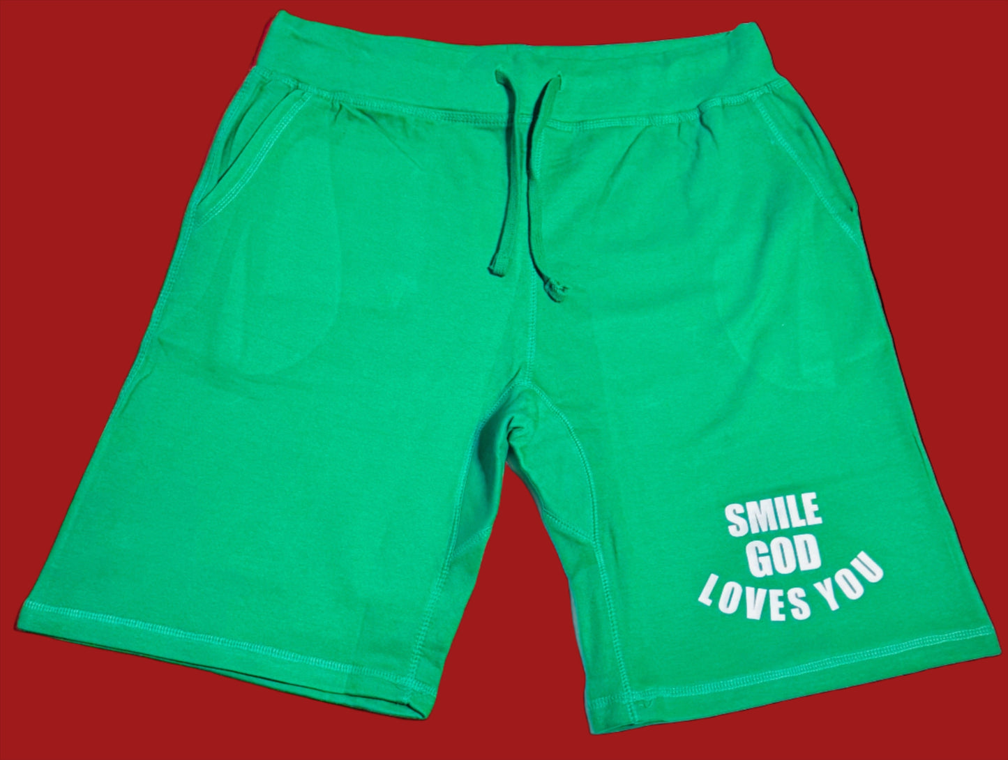 Smile God Loves You -  Fleece Shorts