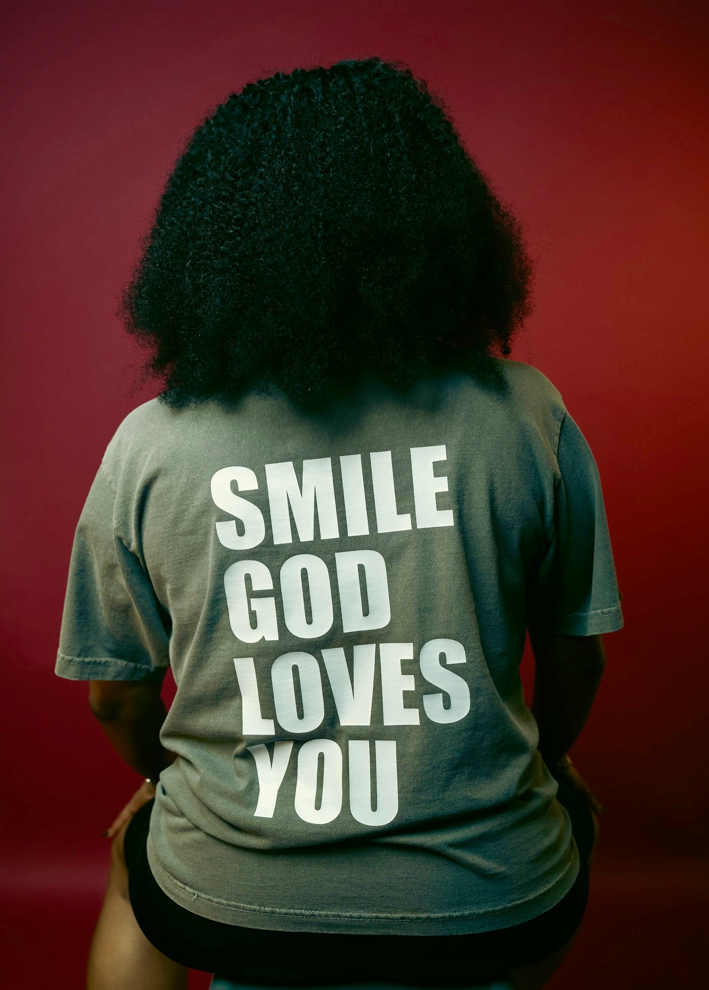 Smile God Loves You - Vintage Oversized Tee