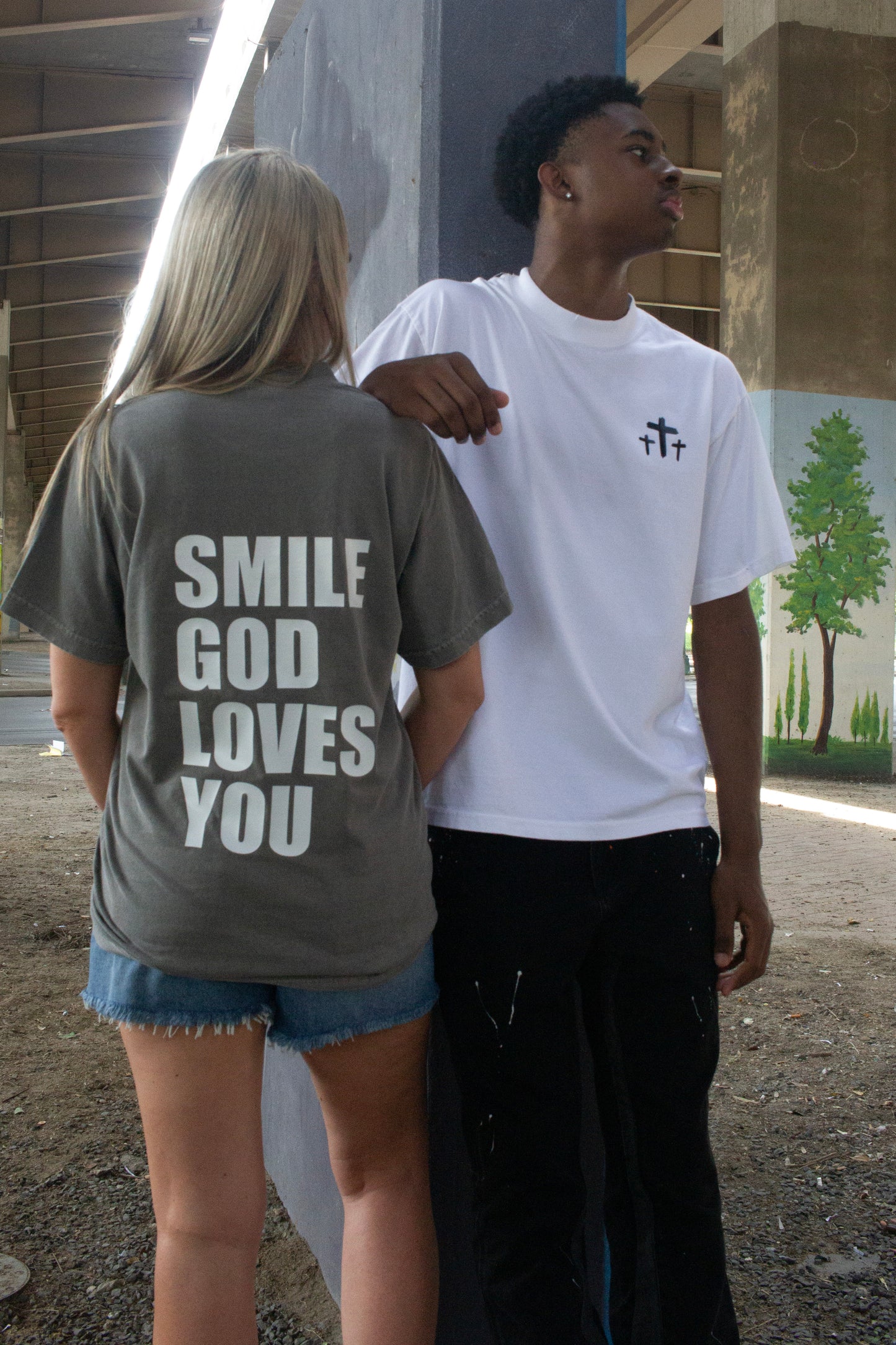 Smile God Loves You - Vintage Oversized Tee