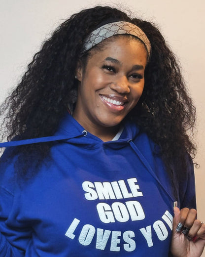 Smile God Loves You - Pull Over Hoodie