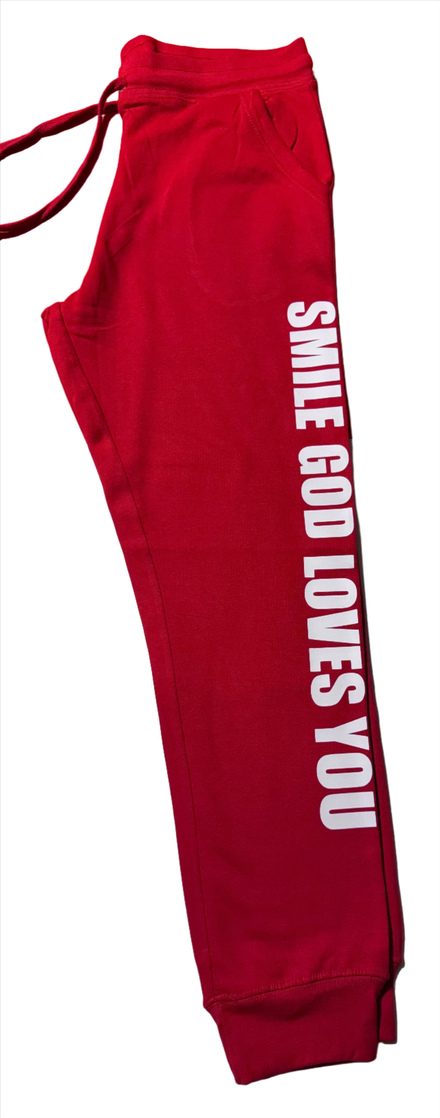 Red Fleece Joggers