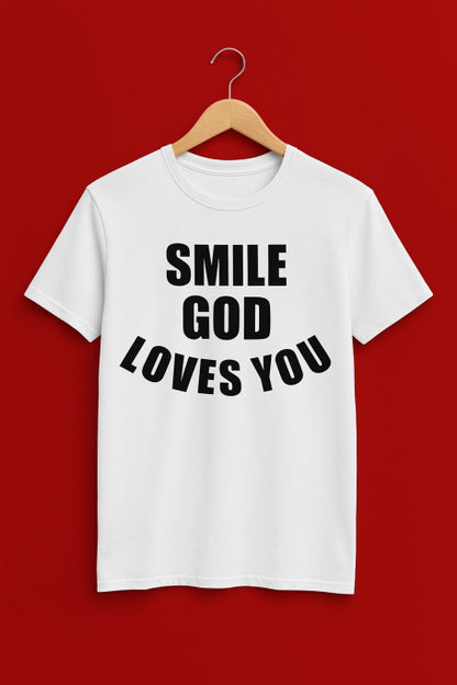Smile God Loves You Christian Apparel - Youth T-Shirts