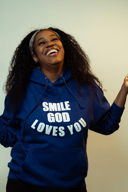 Smile God Loves You - Pull Over Hoodie