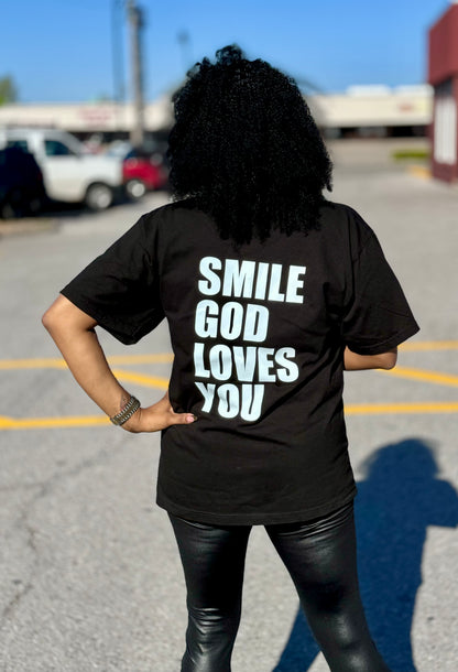 Smile God Loves You - Vintage Oversized Tee