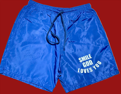 Smile God Loves You - Wind Breaker Shorts