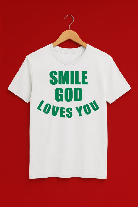 Smile God Loves You Christian Apparel - Youth T-Shirts