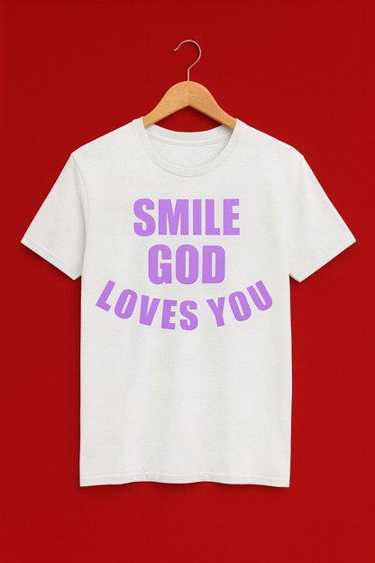 Smile God Loves You Christian Apparel - Youth T-Shirts
