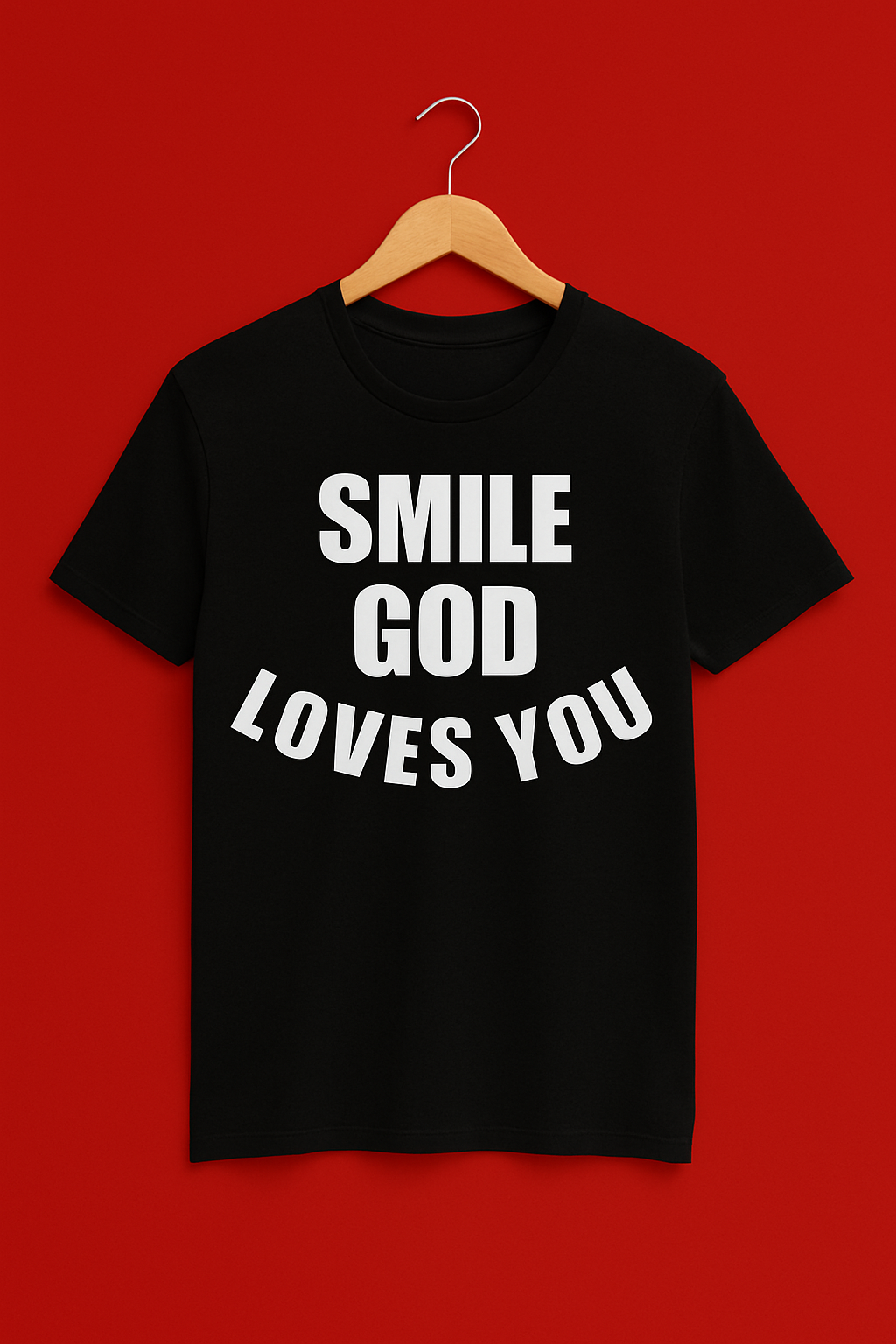 Smile God Loves You Christian Apparel - Adult Unisex T-Shirts