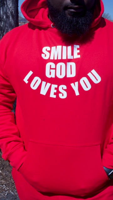 Smile God Loves You - Pull Over Hoodie