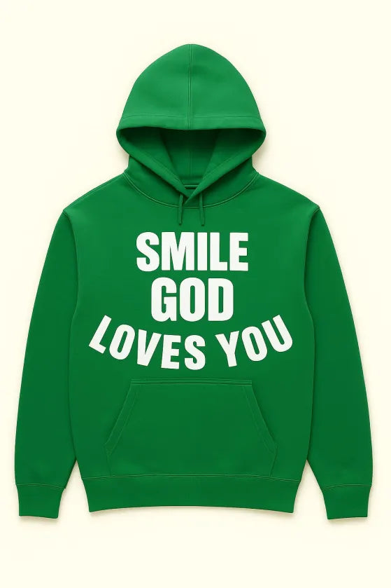 Smile God Loves You Christian Apparel - Pull Over Hoodies