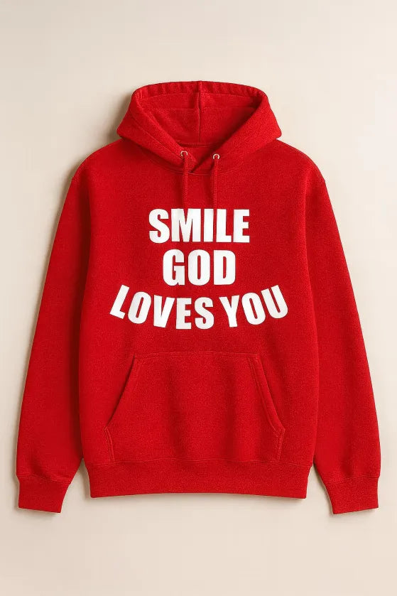Smile God Loves You Christian Apparel - Pull Over Hoodies