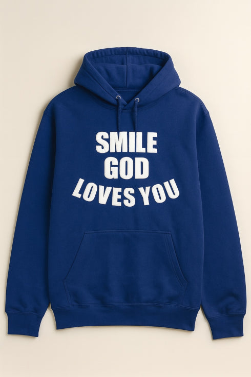 Smile God Loves You Christian Apparel - Pull Over Hoodies