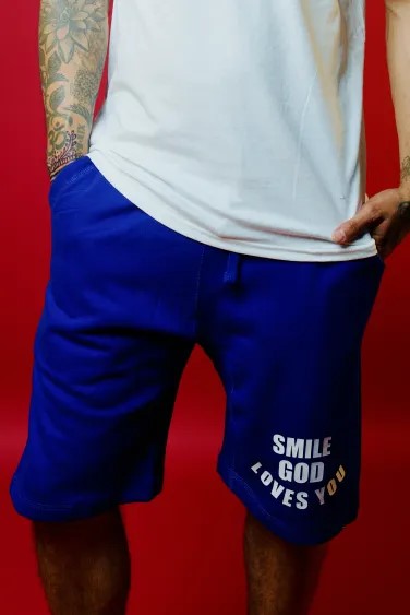 Smile God Loves You -  Fleece Shorts